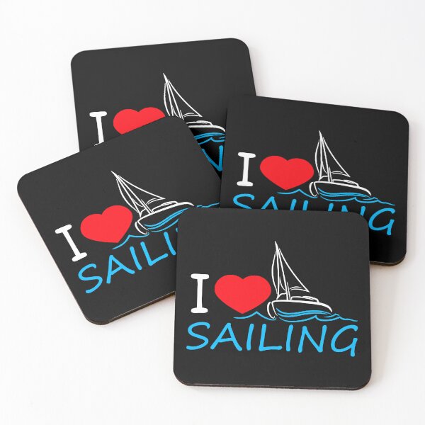 Item preview, I Love Sailing Text Saying Waves Sailor Heart Love designed and sold by shirt-o-mat.