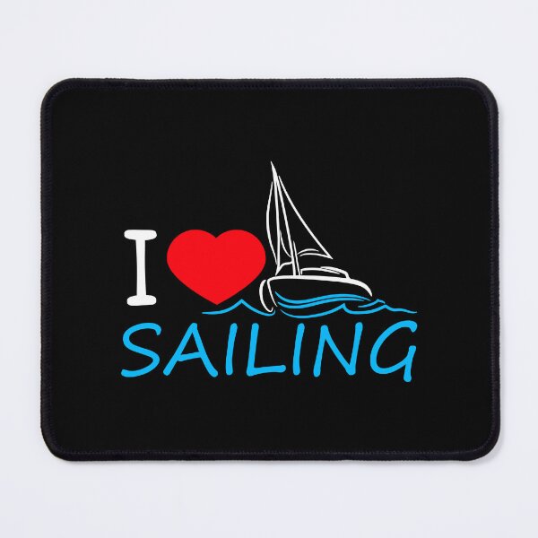 Item preview, I Love Sailing Text Saying Waves Sailor Heart Love designed and sold by shirt-o-mat.