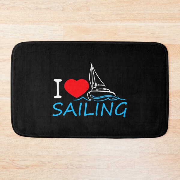 Item preview, I Love Sailing Text Saying Waves Sailor Heart Love designed and sold by shirt-o-mat.