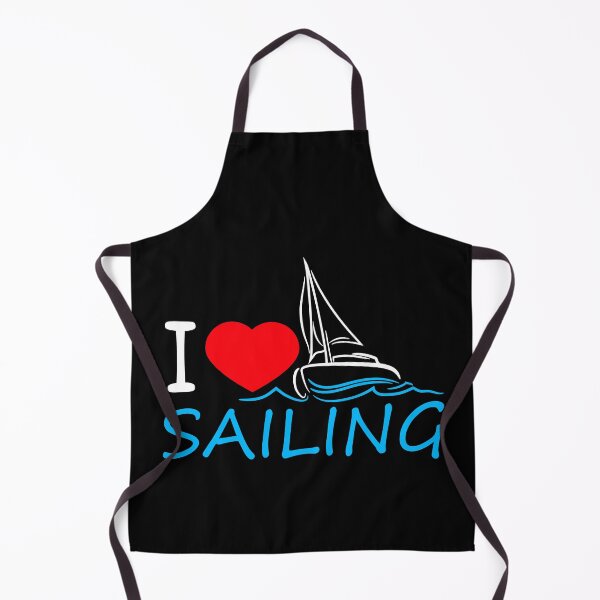 Item preview, I Love Sailing Text Saying Waves Sailor Heart Love designed and sold by shirt-o-mat.