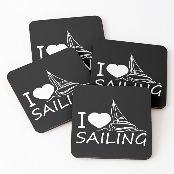 Item preview, I Love Sailing Text Saying Waves Sailor Heart Love designed and sold by shirt-o-mat.