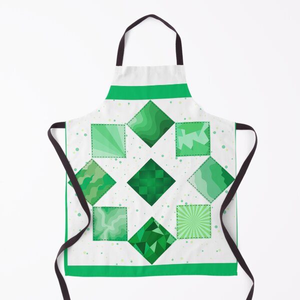 Item preview, Shades of Green Patchwork Quilt Block designed and sold by BHR Studio.