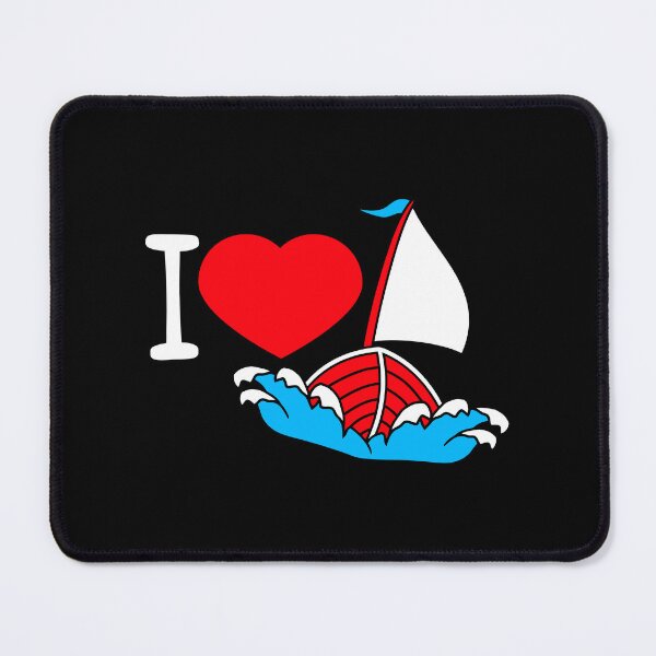 Item preview, I Love Sailing Text Saying Waves Sailor Heart Love designed and sold by shirt-o-mat.