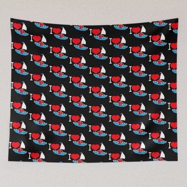 Item preview, I Love Sailing Text Saying Waves Sailor Heart Love designed and sold by shirt-o-mat.