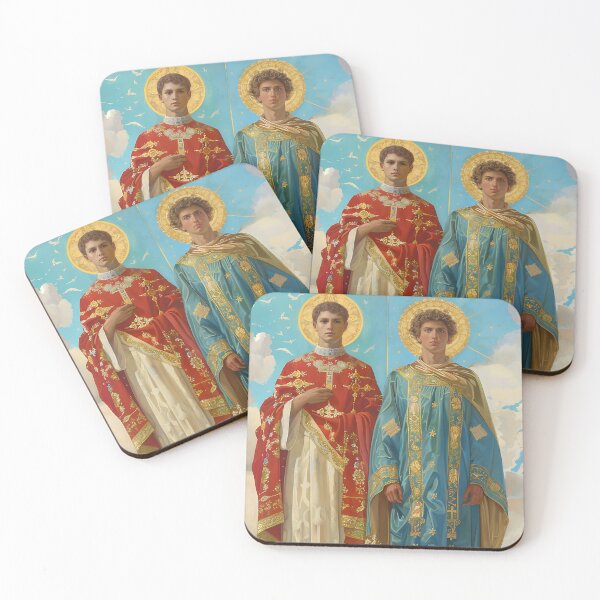 Item preview, Saints Faustinus and Jovita designed and sold by SanctifiedSouls.