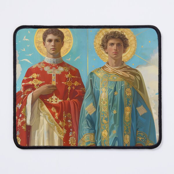 Item preview, Saints Faustinus and Jovita designed and sold by SanctifiedSouls.