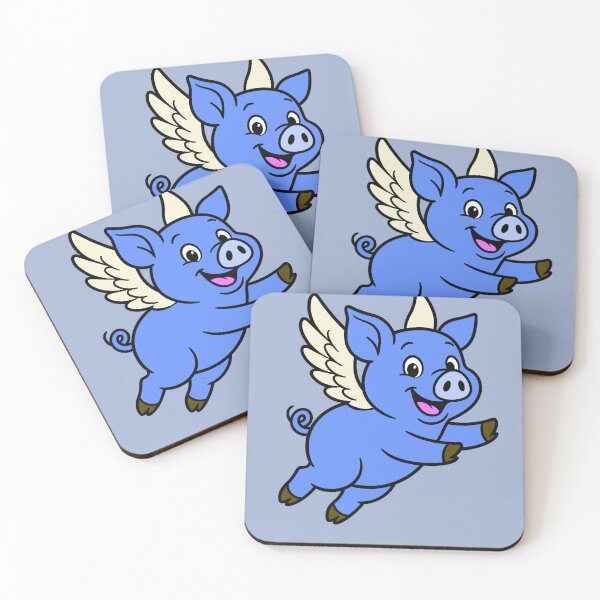 Item preview, When Pigs Fly - Cornflower Blue designed and sold by AngelMiette.