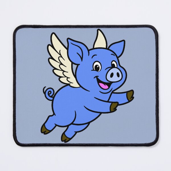 Item preview, When Pigs Fly - Cornflower Blue designed and sold by AngelMiette.