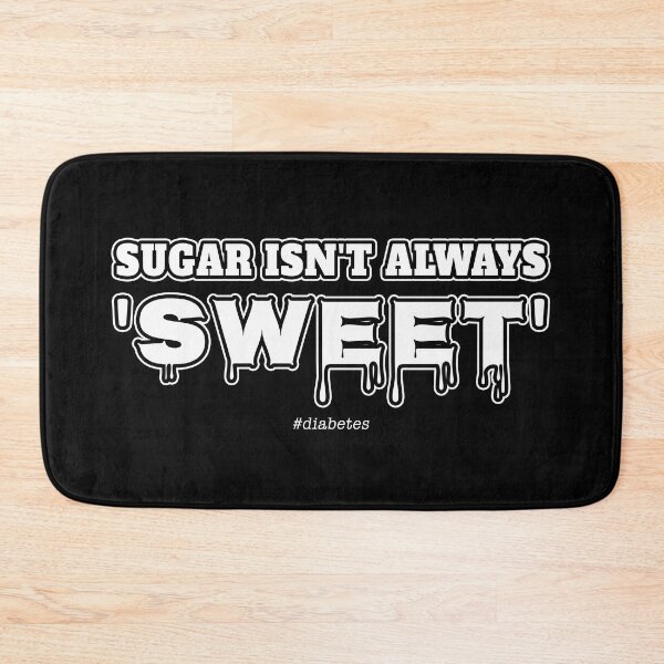 Item preview, Sugar isn't always sweet (on black) - #diabetes designed and sold by Neonyx2020.