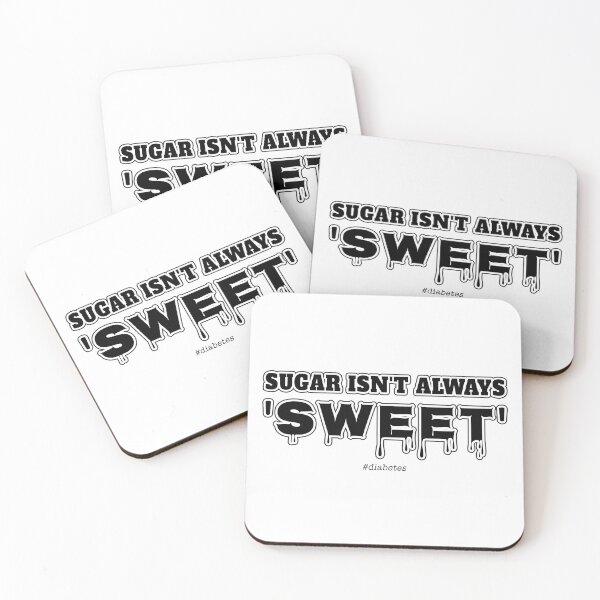 Item preview, Sugar isn't always sweet (on white) - #diabetes designed and sold by Neonyx2020.