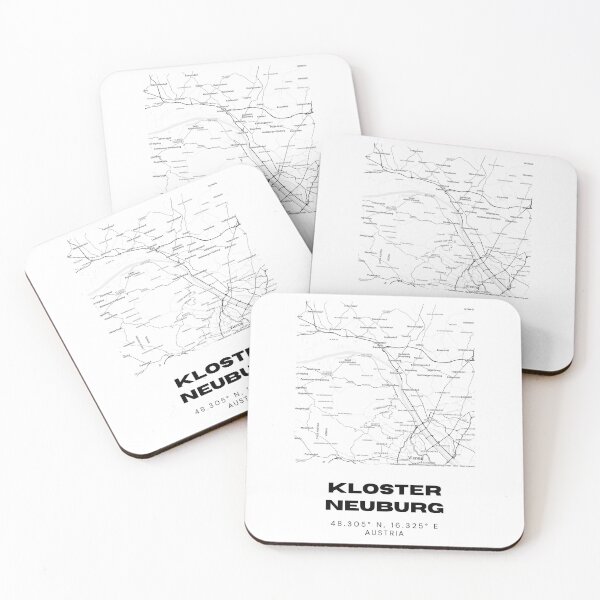 Item preview, Klosterneuburg Map – Clean Black & White Austria Print designed and sold by RM-Journey.