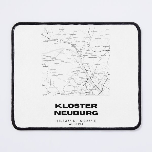 Item preview, Klosterneuburg Map – Clean Black & White Austria Print designed and sold by RM-Journey.