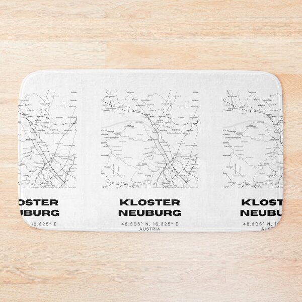 Item preview, Klosterneuburg Map – Clean Black & White Austria Print designed and sold by RM-Journey.