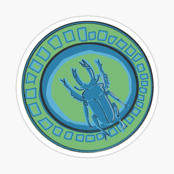 Aperçu de l'œuvre Lucane cerf-volant bleu et vert créée et vendue par ashetastic.