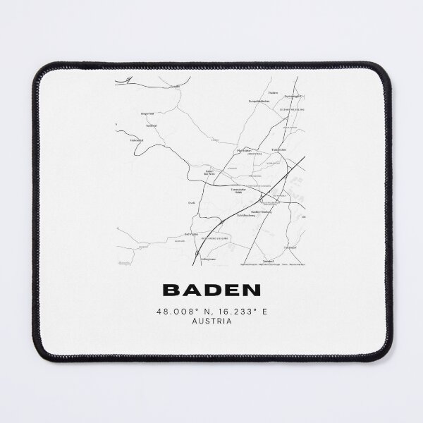 Item preview, Baden City Map – Minimalist Spa Town Wall Art designed and sold by RM-Journey.