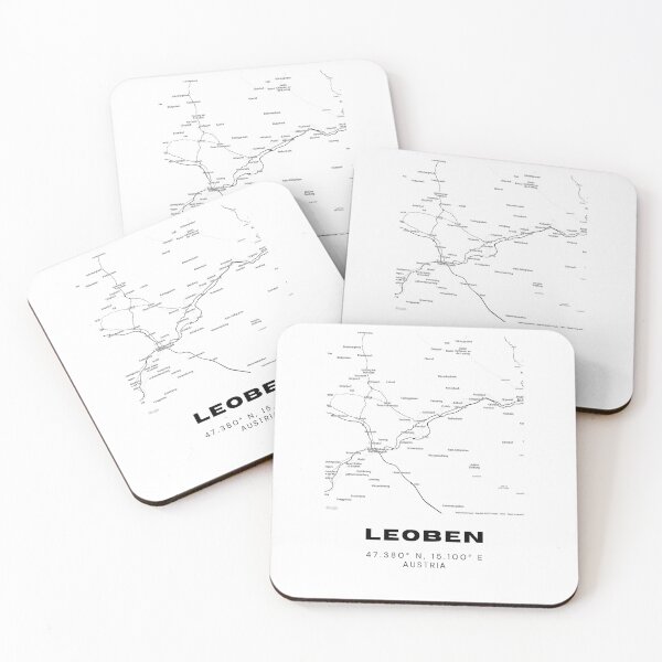 Item preview, Leoben Map – Minimalist Black and White Austria Design designed and sold by RM-Journey.