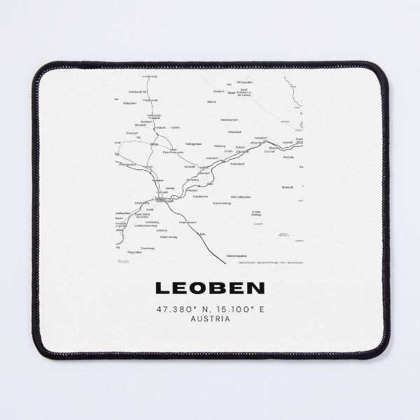 Item preview, Leoben Map – Minimalist Black and White Austria Design designed and sold by RM-Journey.