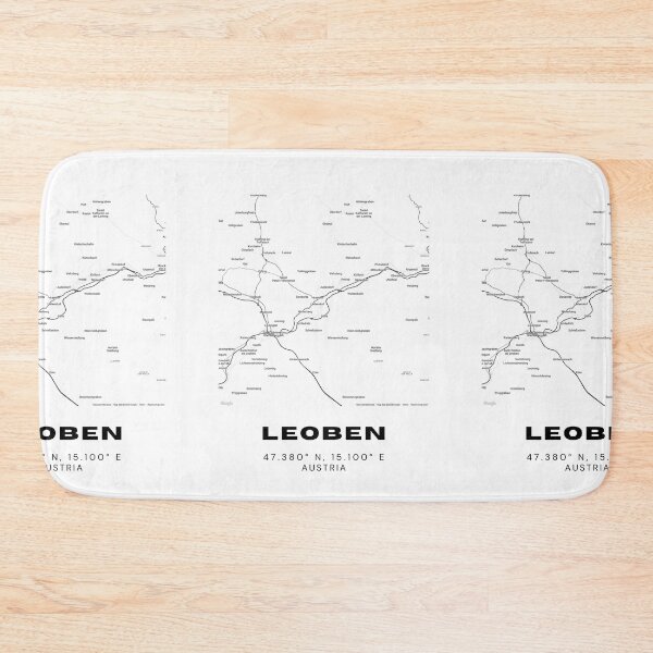 Item preview, Leoben Map – Minimalist Black and White Austria Design designed and sold by RM-Journey.