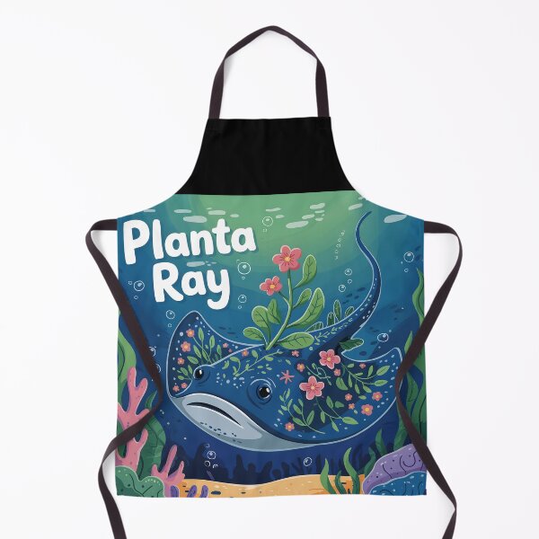 Item preview, Planta Ray – Funny Floral Underwater Stingray Illustration designed and sold by EmeraldeaArt.
