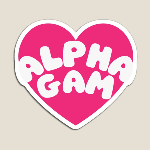 Item preview, Alpha Gam Heart designed and sold by simplysorority.
