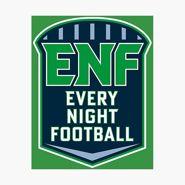 Item preview, Every Night Football - Full Badge Logo (on green) designed and sold by GX3-Creative.