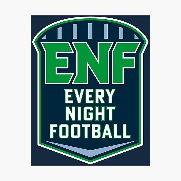 Item preview, Every Night Football - Full Badge Logo (on navy) designed and sold by GX3-Creative.