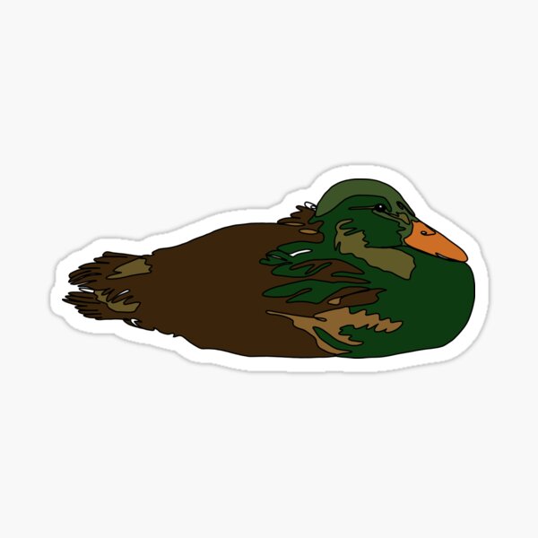 Item preview, Sitting Duck – Cute and Quirky Waterfowl Illustration male designed and sold by Ashley’sAnimals.