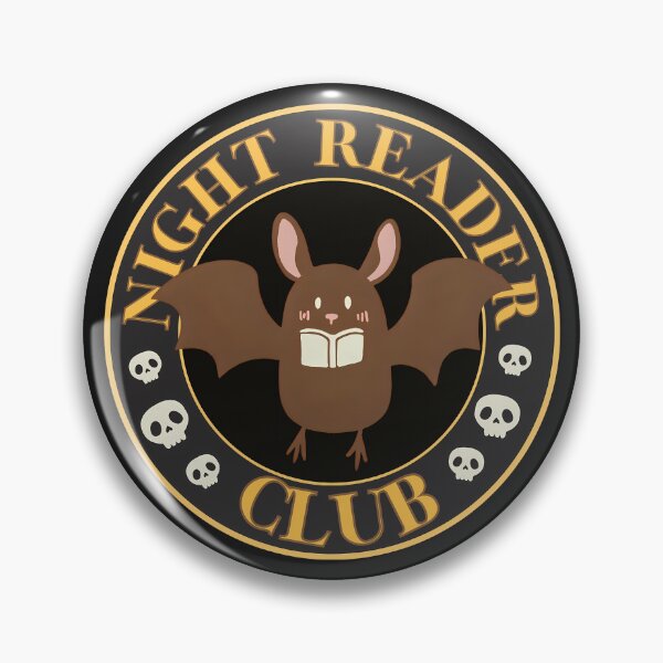 Item preview, Night reader book lover club - dark bookish cute bat designed and sold by Fantasy Cache.