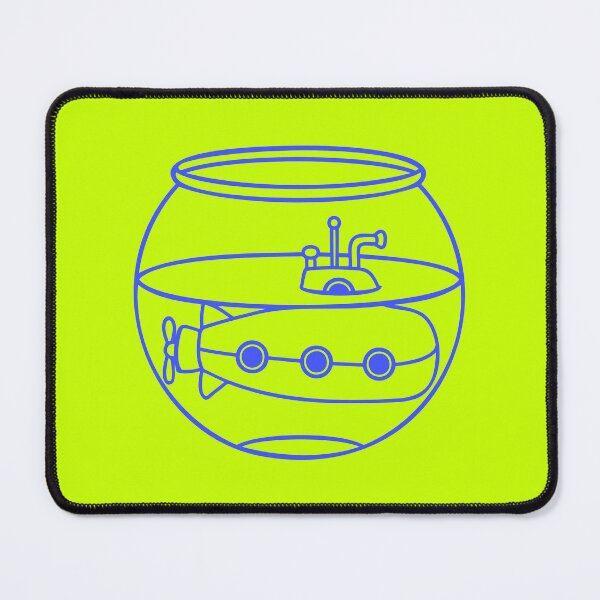 Item preview, Funny Little Submarine Goldfish Bowl Aquarium Fun designed and sold by shirt-o-mat.