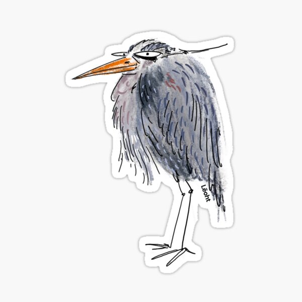 Item preview, Shy Heron designed and sold by LeohtDesign.