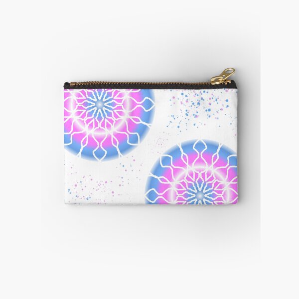 Item preview, Pink Blue & White Reverse Snowflake Pattern designed and sold by GreenNBlue.