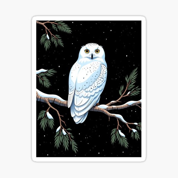 Item preview, A snowy owl in the starry night designed and sold by zubthedub.