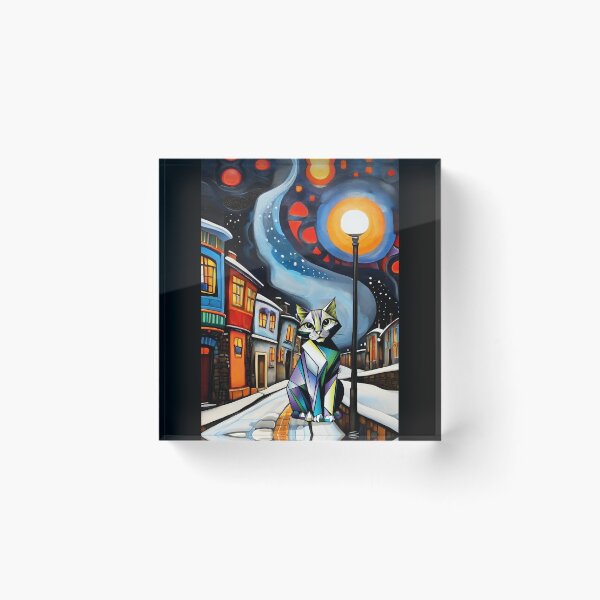 Item preview, CAT IN STREET LAMPLIGHT designed and sold by Tammera.
