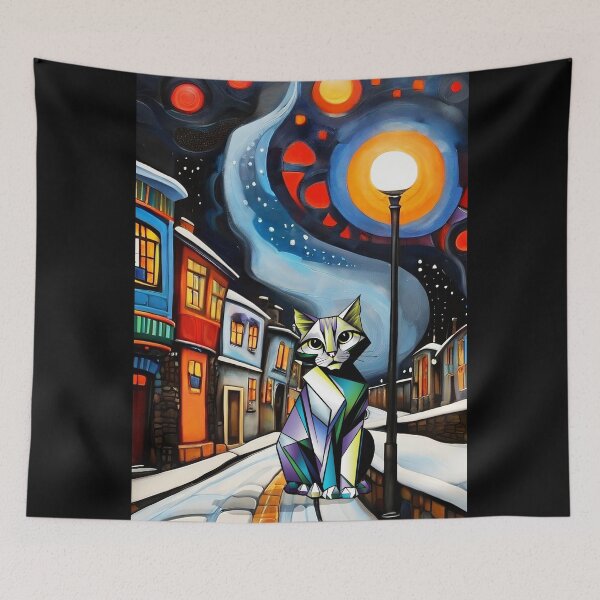 Item preview, CAT IN STREET LAMPLIGHT designed and sold by Tammera.