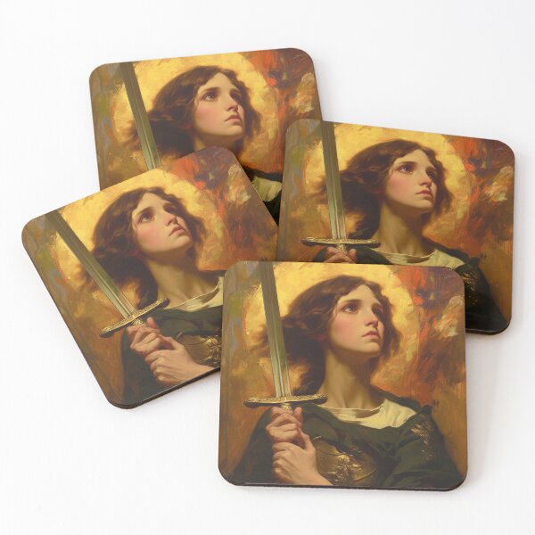 Item preview, Saint Joan of Arc Portrait designed and sold by SanctifiedSouls.