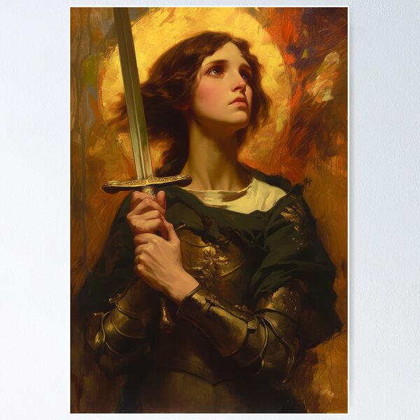 Item preview, Saint Joan of Arc Portrait designed and sold by SanctifiedSouls.
