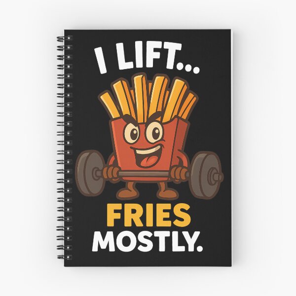 Item preview, I Lift Fries Mostly – Funny Cartoon Gym Food Design – designed and sold by My Cool Store.