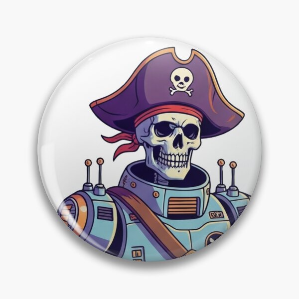 Item preview, Pirate Robot Skull of the Future designed and sold by JonelleTshirts.