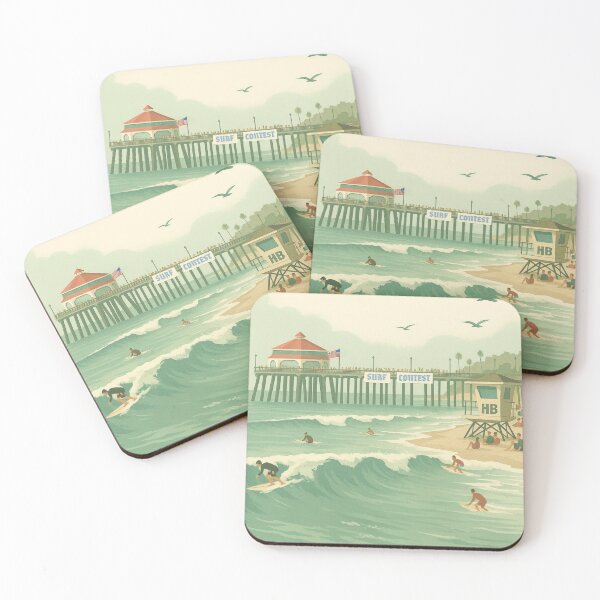 Item preview, Huntington Beach Surf Contest designed and sold by RetroCoastalArt.