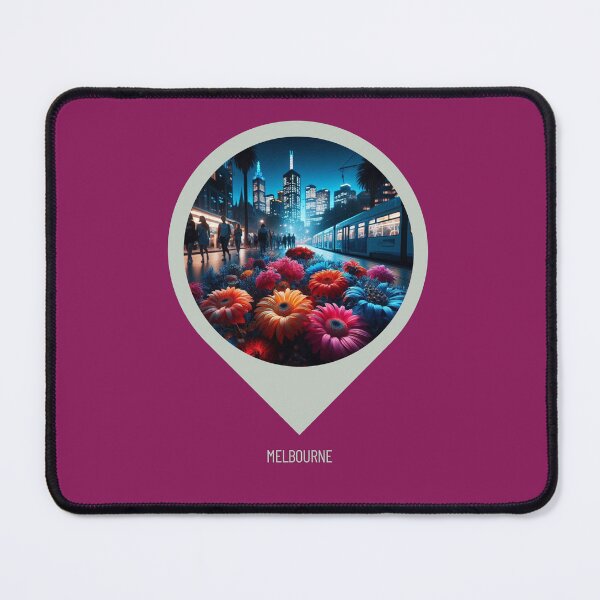 Item preview, Melbourne City in 80s Retro Style – Vintage AI Photo Design for Urban Fashion, Travel Lovers & Nostalgic City Aesthetics designed and sold by knalpot-design.