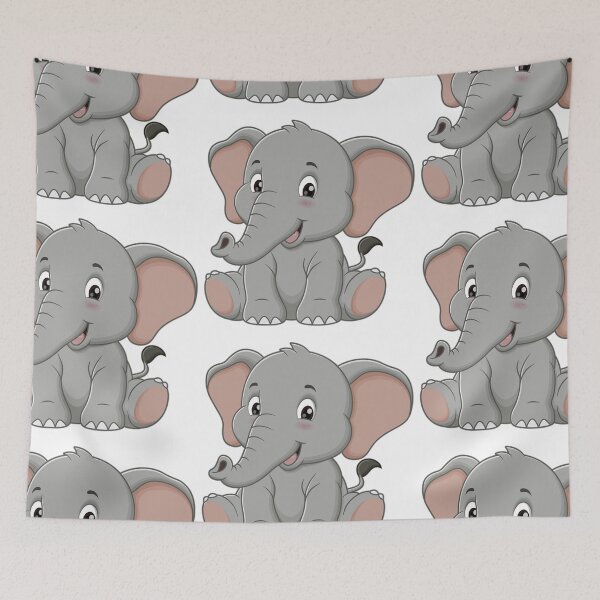 Item preview, Cute Grey Baby Elephant Design designed and sold by WildPetal.