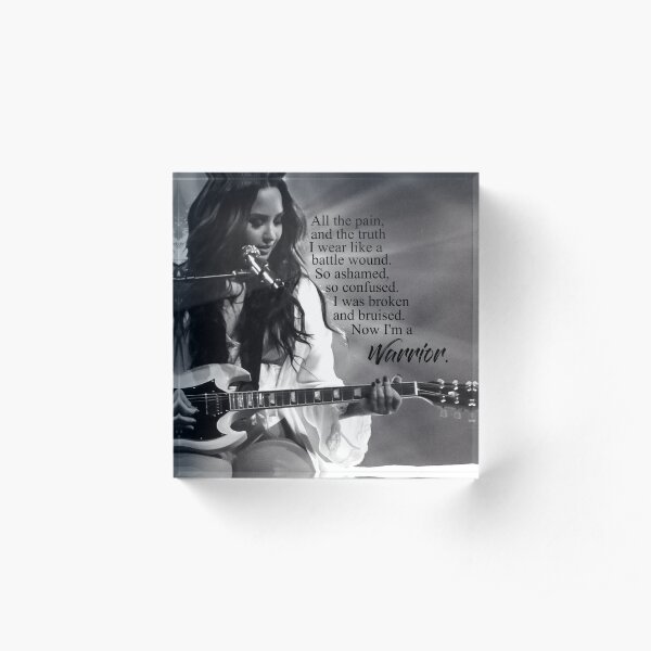 Demi Lovato "Warrior" Acrylic Block