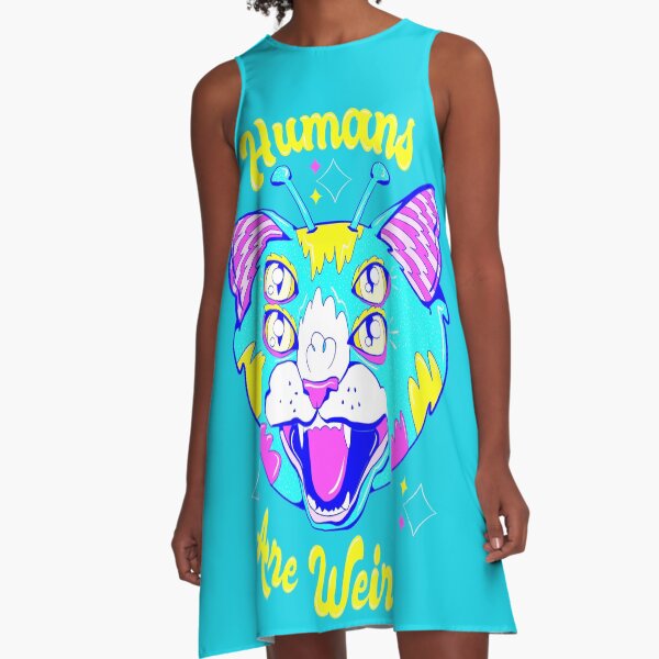Item preview, humans are weird alien cat art designed and sold by crestfallenmermaid.