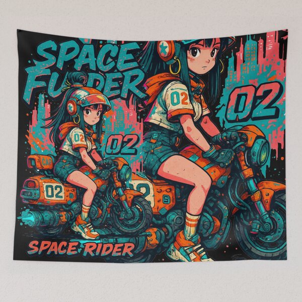 Item preview, Space Rider 02: Neon Futuristic Racer designed and sold by Thaivi Design.