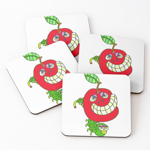 Item preview, Poisoned Apple and Caterpillar designed and sold by AkiCreatures.