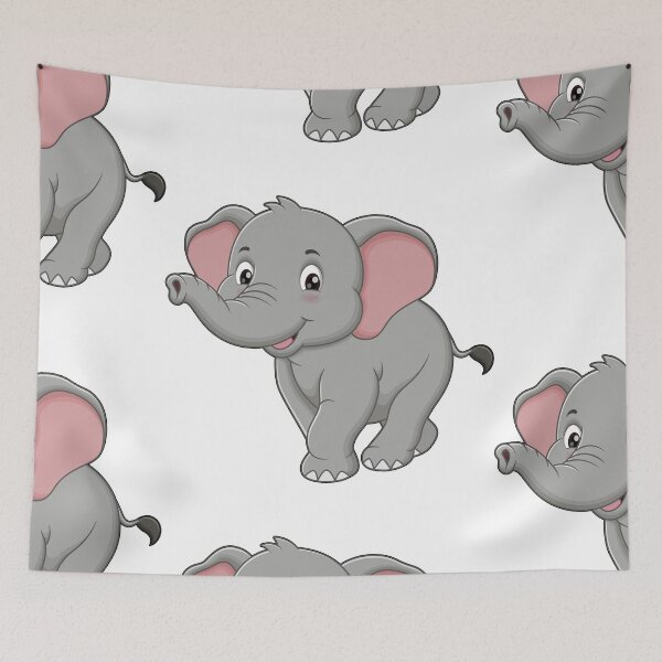 Item preview, Cute Grey Baby Elephant Design designed and sold by WildPetal.