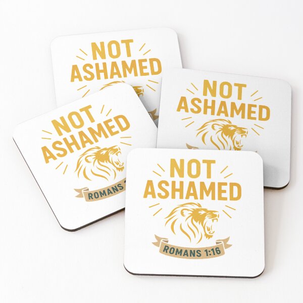 Item preview, Not Ashamed – Bold Christian Lion of Judah Romans 1:16 designed and sold by BlessedHandsDesigns.