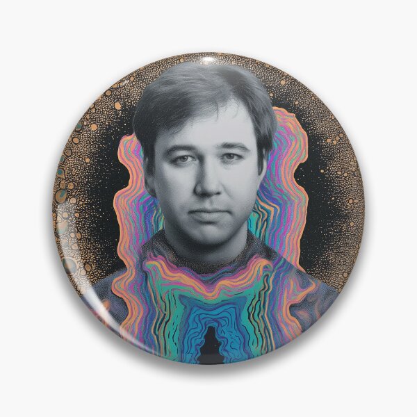 Item preview, Bill Hicks Surreal Psychedelic Aura Spiritual Poster designed and sold by Mystikos Art.