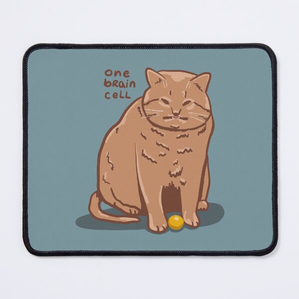 Item preview, One Brain Cell Orange Cat designed and sold by KilkennyCat Art.