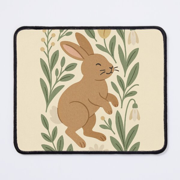 Item preview, Spring Meadow Bunny – Cute Floral Rabbit Illustration designed and sold by Victor Shadehorn.